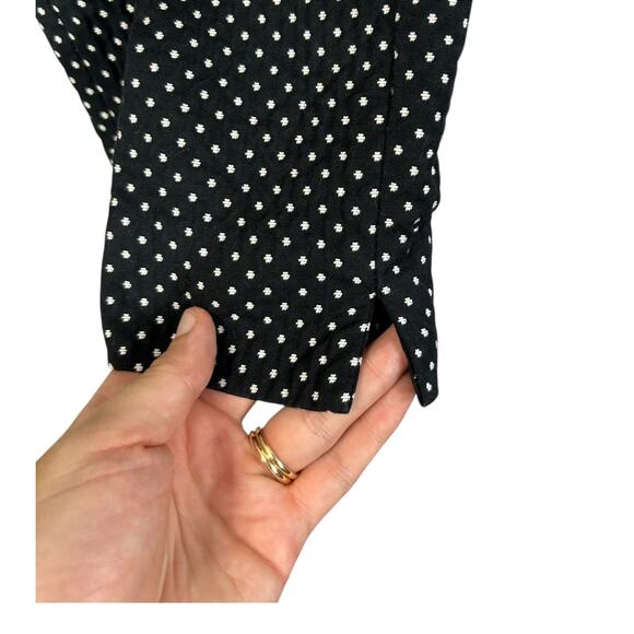 Talbots Chatham Ankle Pants Women's Sz 10 Black White Spotted Modern Chic Retro - Picture 5 of 6